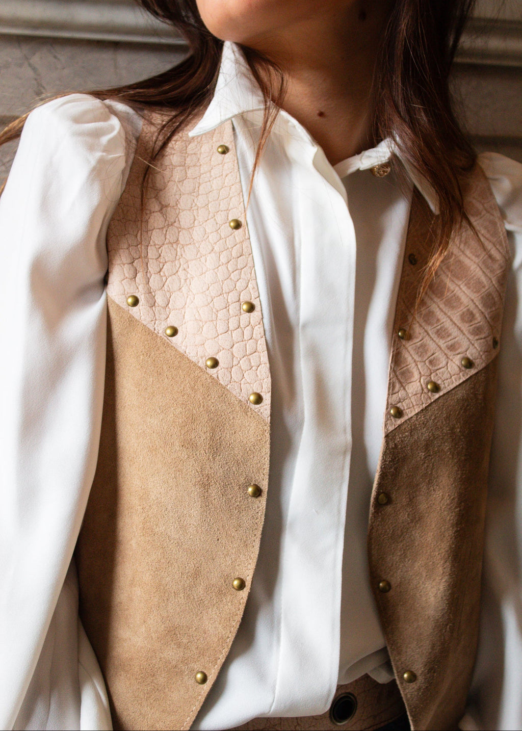Chaleco Juana Beige