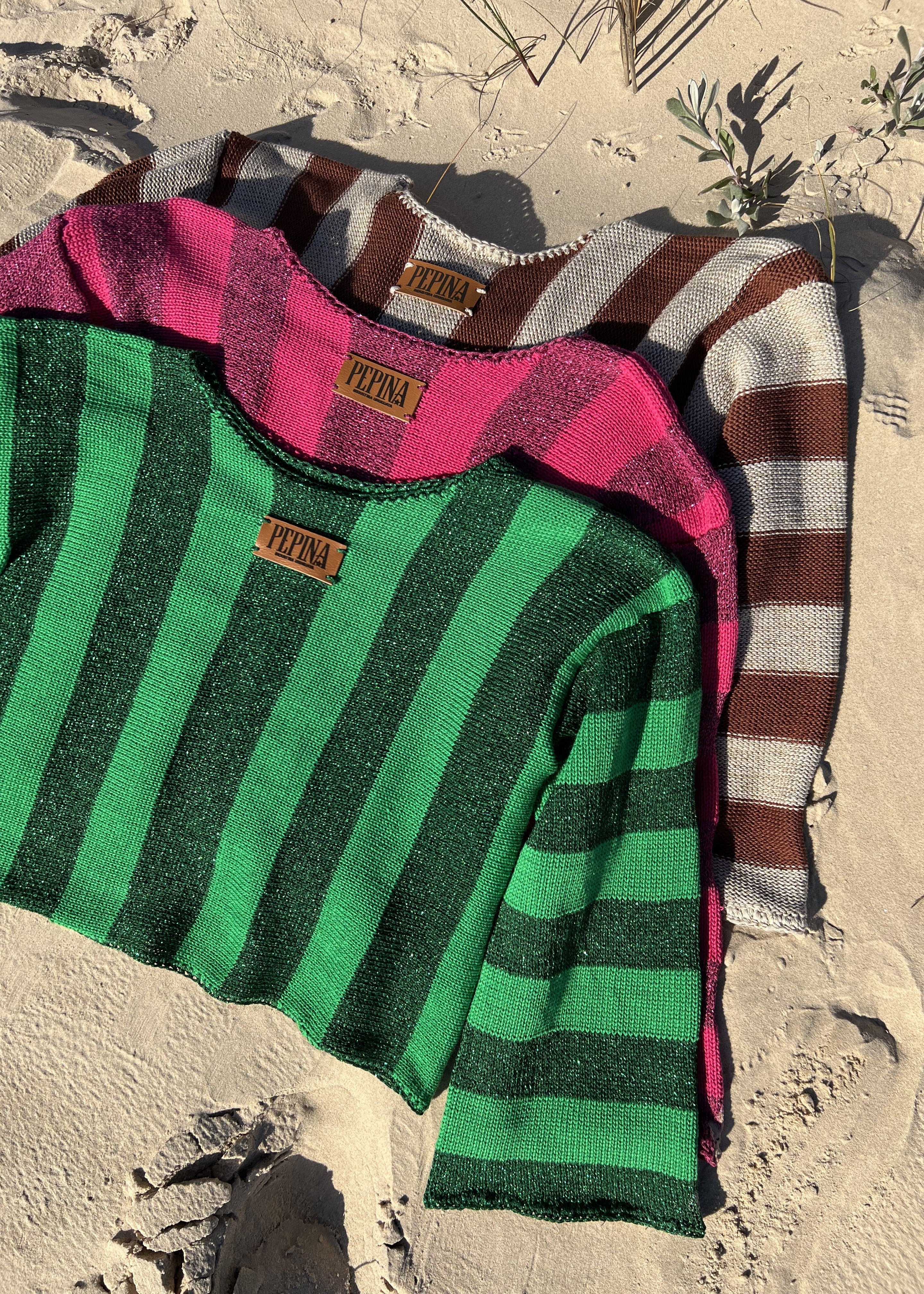 Sweater Versa Marrón con beige