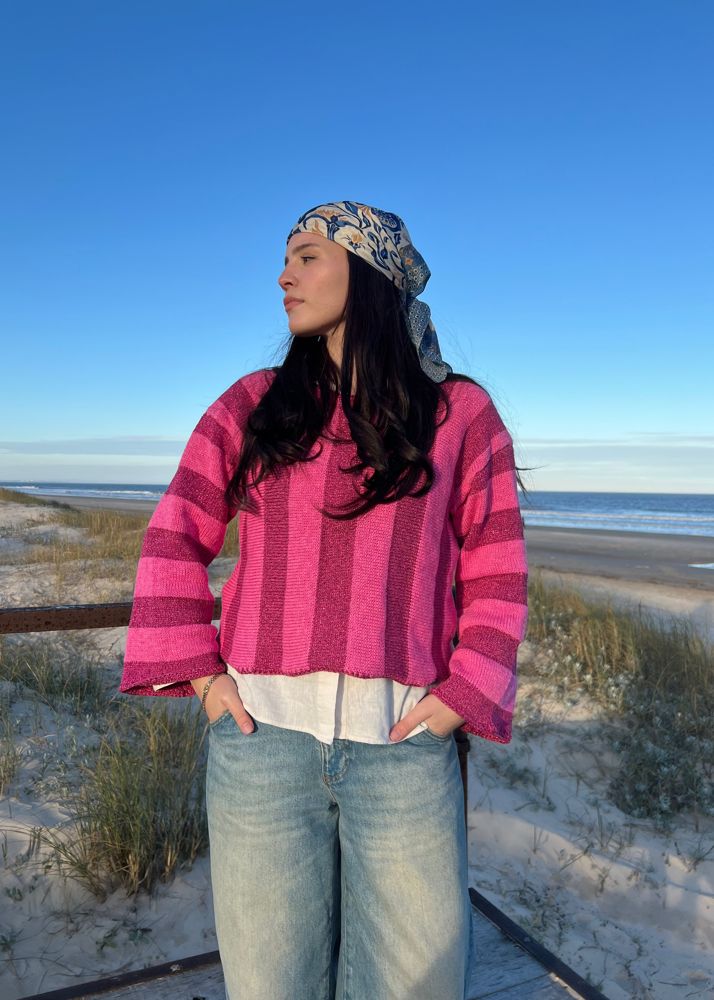Sweater Versa Rosado con Fucsia