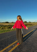 Sweater Versa Rojo con Fucsia