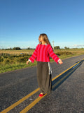 Sweater Versa Rojo con Fucsia